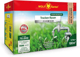 Wolf-Garten Trocken-Rasen PREMIUM L-TP 100 (Für 100 M², Hohe Dichte Mit Ca. 70.000 Trieben/M2, Sehr Gute Hitze- Und Trockenverträglichkeit, Widerstandsfähig Gegen Frost, 3 Kg Faltschachtel) 3824641