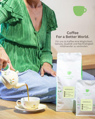 Coffee - Korofeigu I 100% Arabica I Kaffeebohnen 250g I Ideal für Moka kanne, Siebträger & Vollautomat mit schokoladig, nussigen Aromen I mittlere Röstung