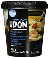 Allgroo Udon Cup Instant Noodles - Aromatyczna pikantna zupa Udon z owocami morza - Szybkie przygotowanie (1 x 173g)