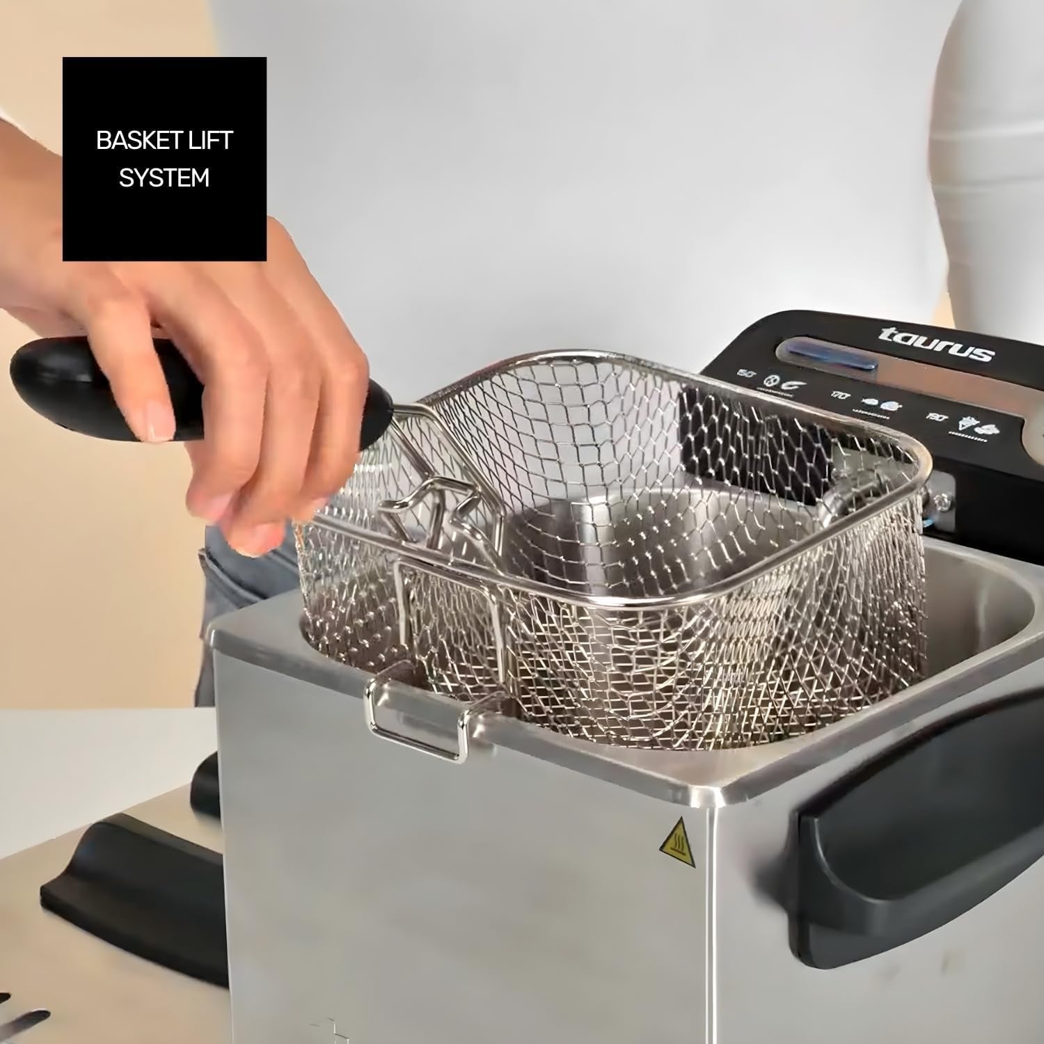 Taurus Professional 2 plus - Friteuză cu ulei, 2 litri, 1700 W, 18/8 oțel inoxidabil Electrocasnice Naty Shop