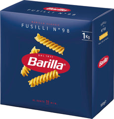 Makaron Barilla Klasyczny Fusilli nr. 98, z wysokiej jakości pszenicy durum, zawsze al dente, 1 kg