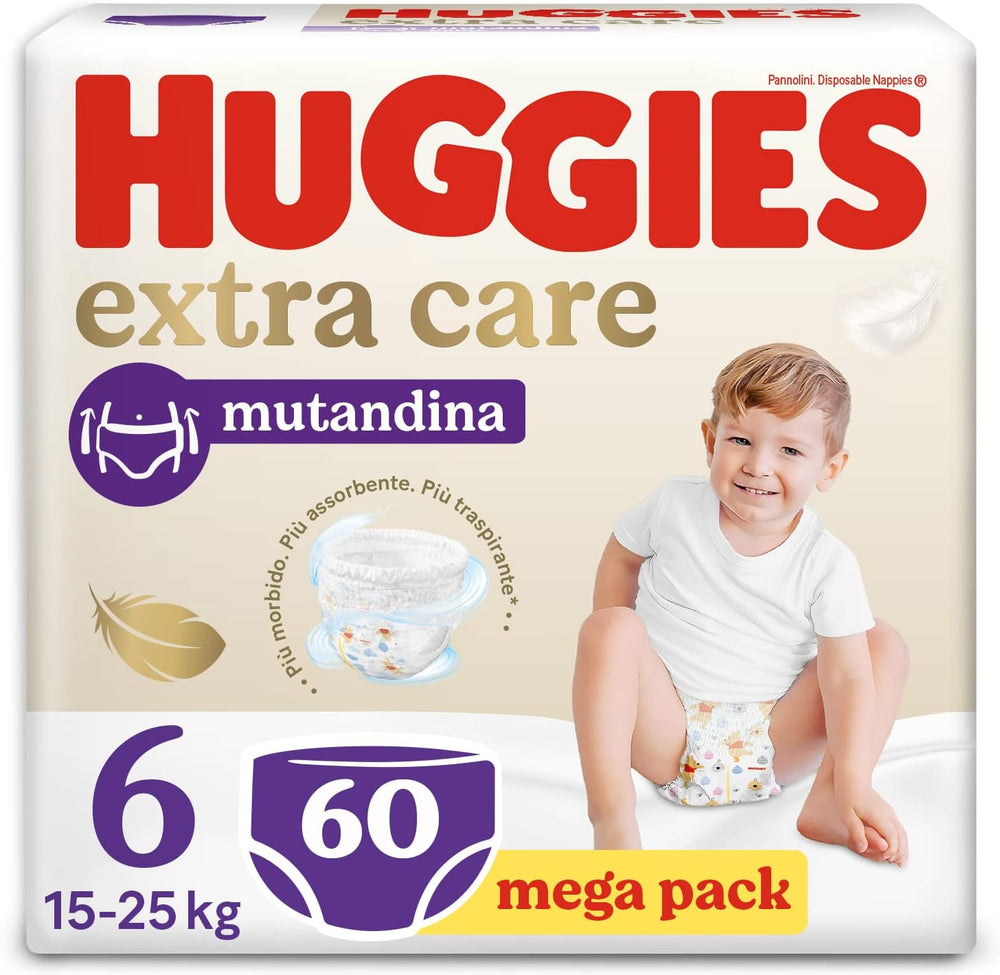 Pieluchy Huggies Extra Care rozmiar 6, 15-25 kg, 60 sztuk