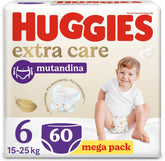 Pieluchy Huggies Extra Care rozmiar 6, 15-25 kg, 60 sztuk
