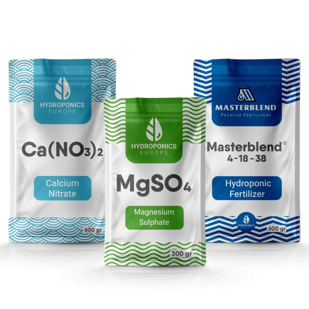 4-18-38 Set complet de îngrășăminte hidroponice | Sistem de nutrienți hidroponici | Livrare din UE | 0,75-4,0 kg (1,5)