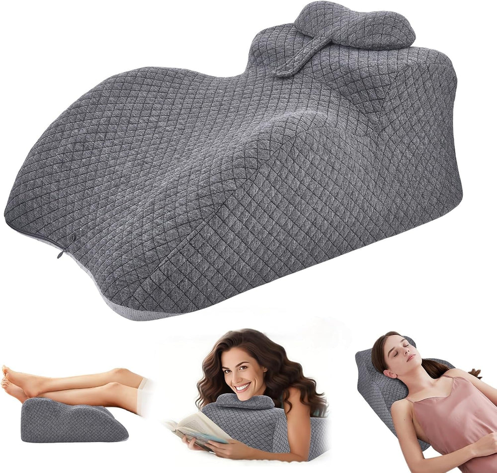 Pernă de citit – pernă pentru spate, tetieră reglabilă, pernă de citit din spumă cu memorie pentru pat, pernă ergonomică pentru spate pentru gât și picioare, pernă cu suport lombar
