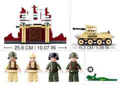 II wojna światowa - Kampf um Stalingrad (479 Teile), Spielset, Steckbausteine, mit Spielfigur, für Kinder ab 4 Jahren