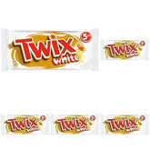 Batony białej czekolady Twix | Karmel, Ciastka, Biała Czekolada | Czekoladowe opakowanie zbiorcze | 5 batonów (5 x 46 g) (opakowanie 5 sztuk)