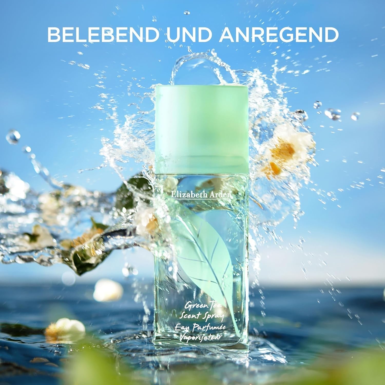 Elizabeth Arden - Ceai verde, Apă de parfum, Parfum cu esențe naturale precum ceai verde și bergamotă, Aromă răcoritoare, florală și citrică, Trezește simțurile, Revigorează - 100 ml