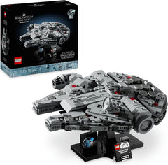 LEGO Star Wars Sokół Millennium Zestaw na 25. rocznicę dla dorosłych Statek do zbudowania Nowa nadzieja Kolekcjonerski model statku kosmicznego Prezenty dla kobiet i mężczyzn 75375 Zestawy do budowania Besuche den LEGO-Store Singur