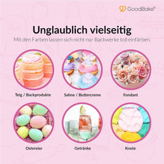 Colorant alimentar Goodbake Pastel Lilac (11 ml) – Colorant alimentar cu doză mare – Pentru colorarea prăjiturilor, fondantului, cremei de unt, macarons-urilor, băuturilor, slime-ului și multor altor obiecte. 100% vegan