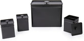 Salter BW12614EU7 Set de cutii de depozitare Kuro - 4 recipiente de bucătărie, pâine/ceai/cafea/zahăr, cutii pătrate de organizare, ușor de curățat, păstrează alimentele proaspete, negru Cutii depozitare alimente Naty Shop Set de 4 piese