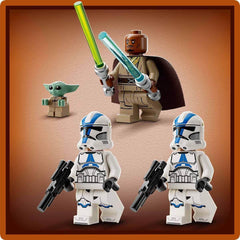 LEGO Star Wars Ucieczka ze ścigaczem BARC, zestaw Mandalorian, zabawkowy rower z wózkiem bocznym, figurki Kellerana Beqa i Grogu, prezent dla chłopców i dziewcząt od 8 lat 75378 Zestawy konstrukcyjne Beuche den LEGO-Store