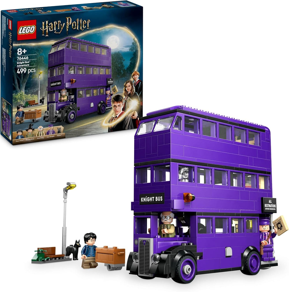 LEGO Harry Potter Abenteuer mit dem Fahrenden Ritter - Spielzeug aus der Zauberwelt mit 5 Minifiguren und Zubehör mit Zauberstäbe – Geschenk für Mädchen und Jungen ab 8 Jahren – 76446