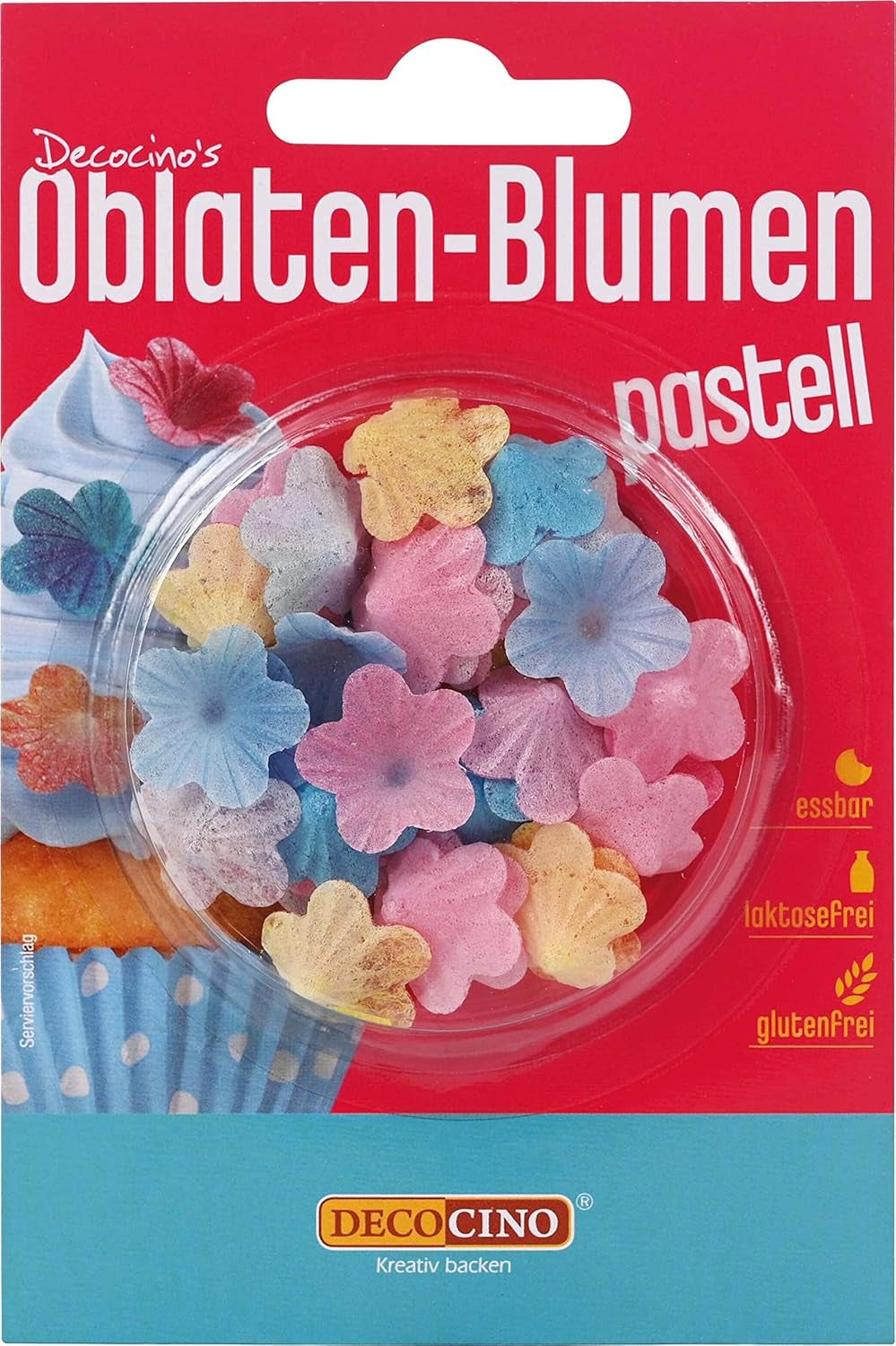 DECOCINO Oblaten-Blumen Pastell - Essbare Blüten Aus Esspapier, Ideal Zum Dekorieren Von Hochzeits-Torten, Geburtstags-Kuchen, Cupcakes Uvm. Glazuri si Decor Naty Shop Default Title