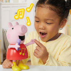 Păpușă Peppa Pig, vorbitoare și cântătoare, roz, 20 cm