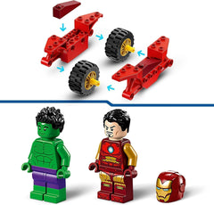 LEGO Marvel Iron Man z rowerem i Hulkiem, zabawka do budowania superbohatera dla dzieci, zestaw kolekcjonerski z rowerem i minifigurkami, prezent dla dziewcząt i chłopców w wieku 4 lat 76287 Zestawy do budowania Kup w sklepie LEGO