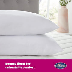 Pernă Silentnight Ultrabounce, alb, microfibră, alb, pachet de 2 Perne standard Naty Shop