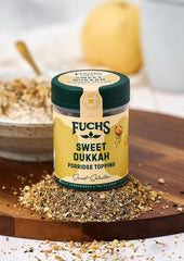 Fuchs Gewürze - Posypka owsiana „Sweet Dukkah” - chrupiąca polewa z haselnuss, sezamem i Mandeln für Oat-Meals - aus natürliche Składnik - 60 g in wiederverwendbarer, recyclebarer Dawka