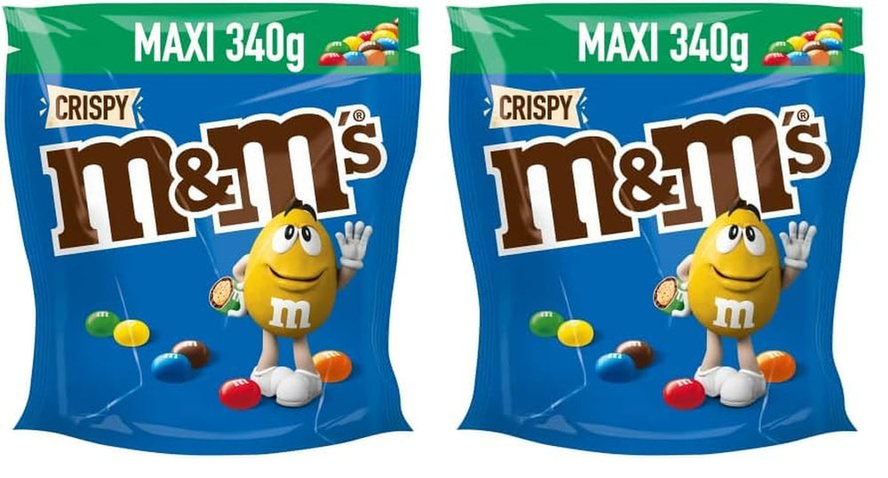 M&M'S Crispy, czekoladowa chrupiąca soczewica i chrupiące centrum, czekolada, 1 opakowanie (1 x 340 g) (opakowanie 2 szt.)