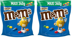 M&M'S Crispy, czekoladowa chrupiąca soczewica i chrupiące centrum, czekolada, 1 opakowanie (1 x 340 g) (opakowanie 2 szt.)