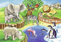 Ravensburger Puzzle dla dzieci - 07602 Zwierzęta w Zoo - Puzzle dla dzieci od 3 roku życia z elementami 2X12 Puzzle Naty Shop