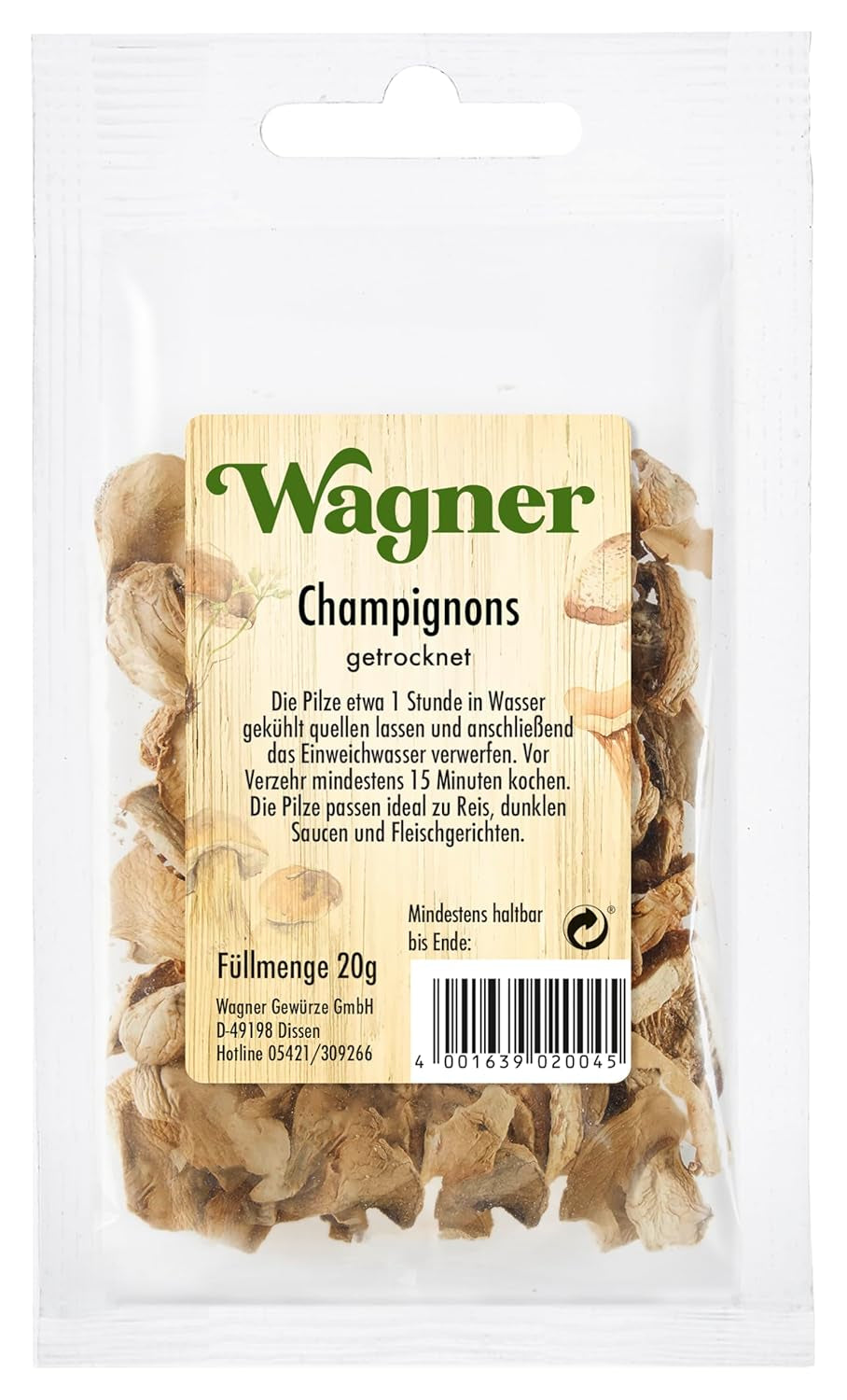 Wagner Green Forest suszone pieczarki w opakowaniu 1er (1 x 20 g)
