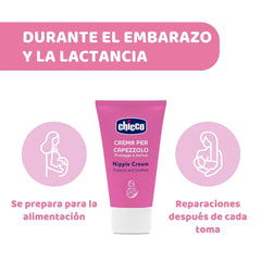 Chicco Brustwarzencreme, Bereitet Die Brustwarze Auf Das Stillen Vor, Nährend, Parfümfrei Und Sicher Für Kinder, Hinterlässt Keine Flecken Auf Dem Gewebe Akcesoria Żywność i karmienie piersią Bebe Naty Shop