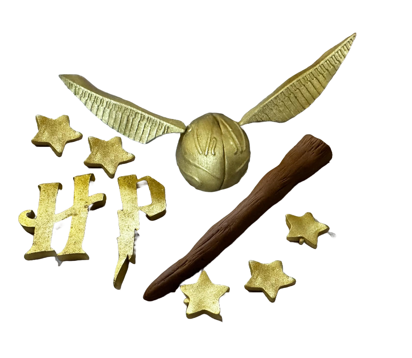 Set 9 decoratiuni comestibile din pasta de zahar, Harry Potter Decoratiuni din Pasta de Zahar Naty Shop
