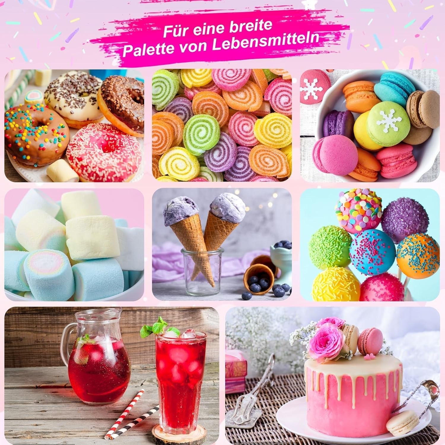 Colorant alimentar 18 culori x 6ml, colorant alimentar lichid pentru copt prăjituri, fursecuri, macaroane, băuturi, colorant alimentar foarte concentrat pentru ouă de Paște, slime DIY, obiecte de colorat artizanale