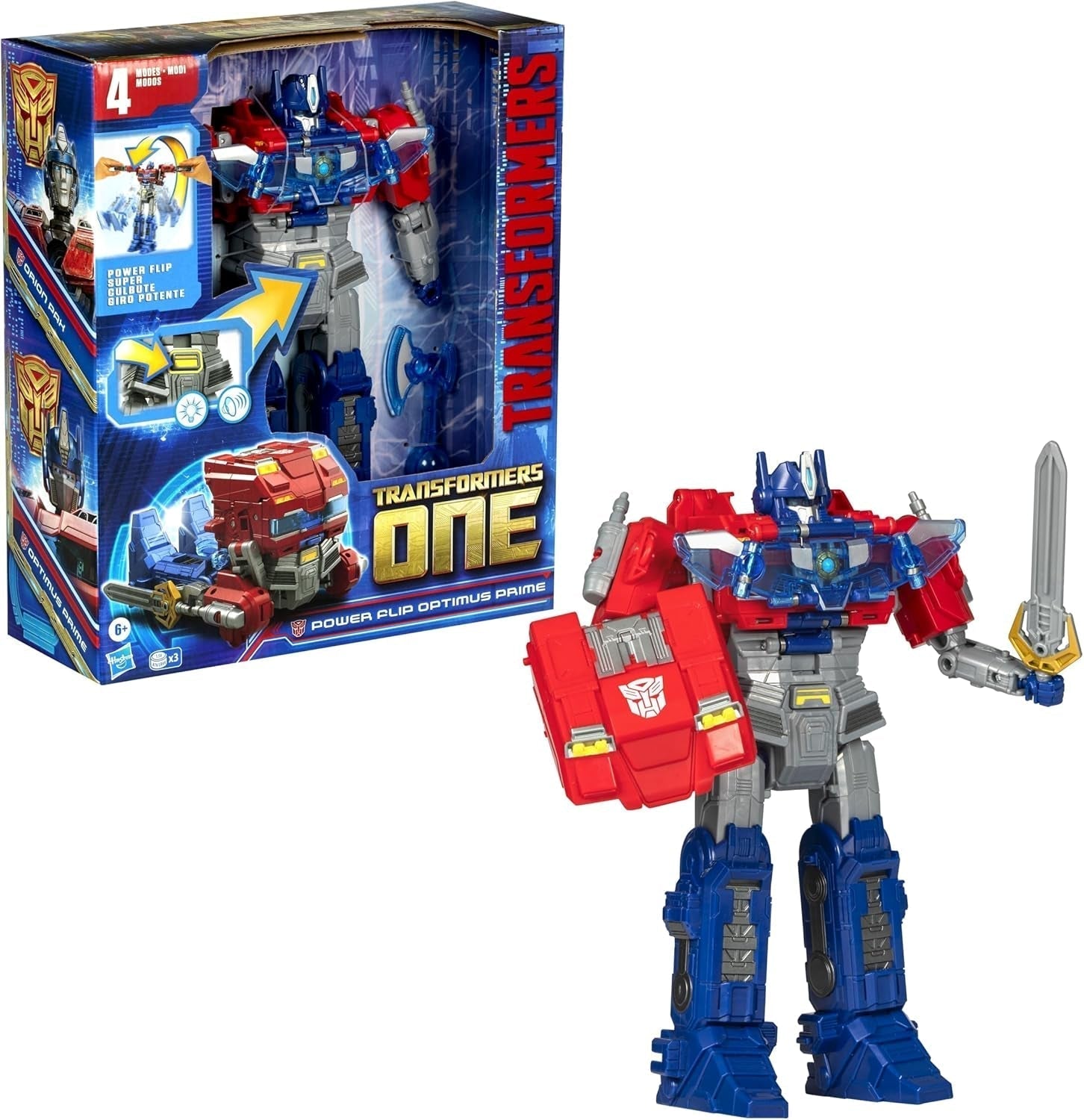 Transformers One Power Flip Optimus Prime (Orion Pax) figurină interactivă Action figures Naty Shop