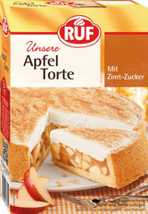 RUF Apfeltorte, Backmischung Für Eine Apfel-Torte Mit Sahne-Creme Und Zimt-Zucker, Apfel-Zimt-Torte, Vegan Naty Shop Apfeltorte 500 G