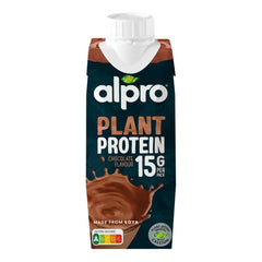 Alpro Proteindrink Schokoladengeschmack – Vegan und milchfrei – Ohne Süßstoffe – Von Natur aus lactosefrei – Reich an Balaststoffen, Calcium und Vitaminen – 15 x 250 ml – Haltbar