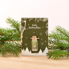 24 X Kleiner Wunscherfüller "Frohe Weihnachten" | Echtes Pusteblumen-Schirmchen Im Glas Als Geschenkanhänger | Ewig Haltbar | Perfekt Als Geldgeschenk, Geschenkanhänger & Kleine Besonderheit