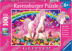Ravensburger children's puzzle - 13927 Horse Dream - Puzzle cu cai pentru copii de la 6 ani în sus, Cu 100 de piese în format XXL, Cu sclipici Puzzle Naty Shop Singur