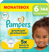 Pampers Premium Protection Rozmiar 6, 144 pieluszki, 13 kg-18 kg, nasza nr 1 ochrona skóry i wycieki