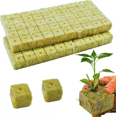 100 Stück Steinwolle Anzucht Würfel 2,5x2,5x2,5CM Kostka z wełny mineralnej Anzuchtmatte Steinwolle Anbau Hydrokultur Umpflanzen für Bodenlose Anzucht Setzlinge Stecklinge Klonpflanzen