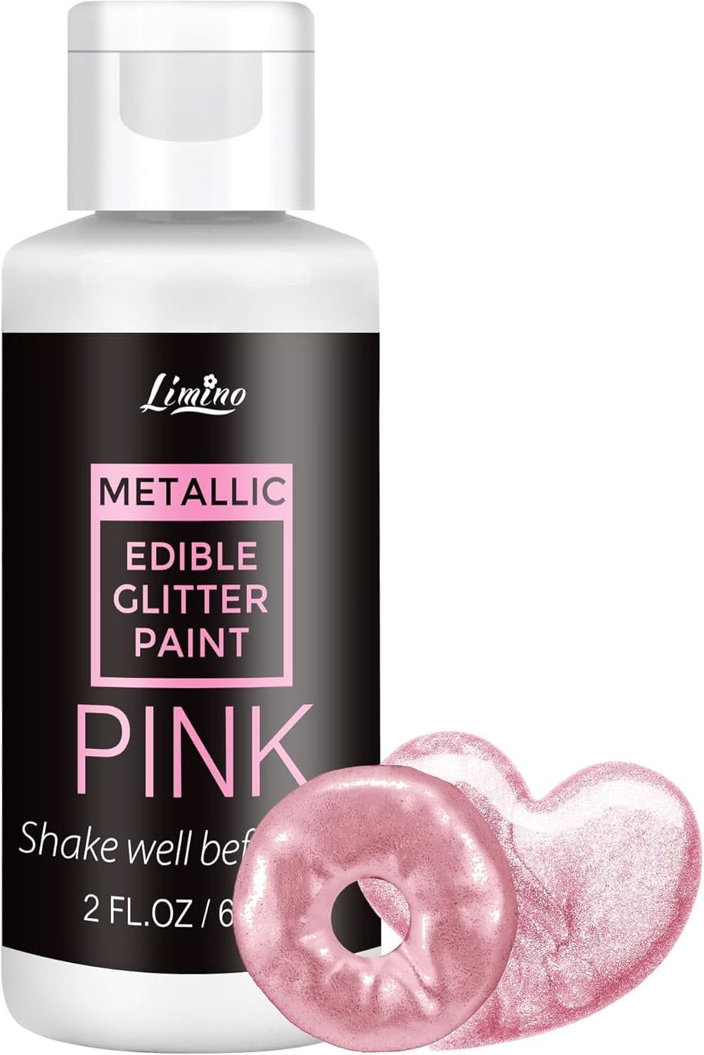 Glitter comestibil lichid, 60 ml Naty Shop Roz