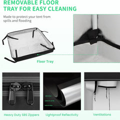 Namiot do uprawy 80x80x180 cm Namiot do uprawy ze zdejmowaną wodoodporną tacą bazową Idealny rozmiar do hydroponiki