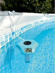 TFA Dostmann 30.2033.20 TFA Dostmann 30.2033.20 Cyfrowy termometr do basenu słonecznego, kabel 1 m, wodoodporność IPX8, bateria nie jest dołączona, zakres pomiarowy -20 do +50°C, dokładny, idealny do basenów, stawów, basenów, biały/turkusowy