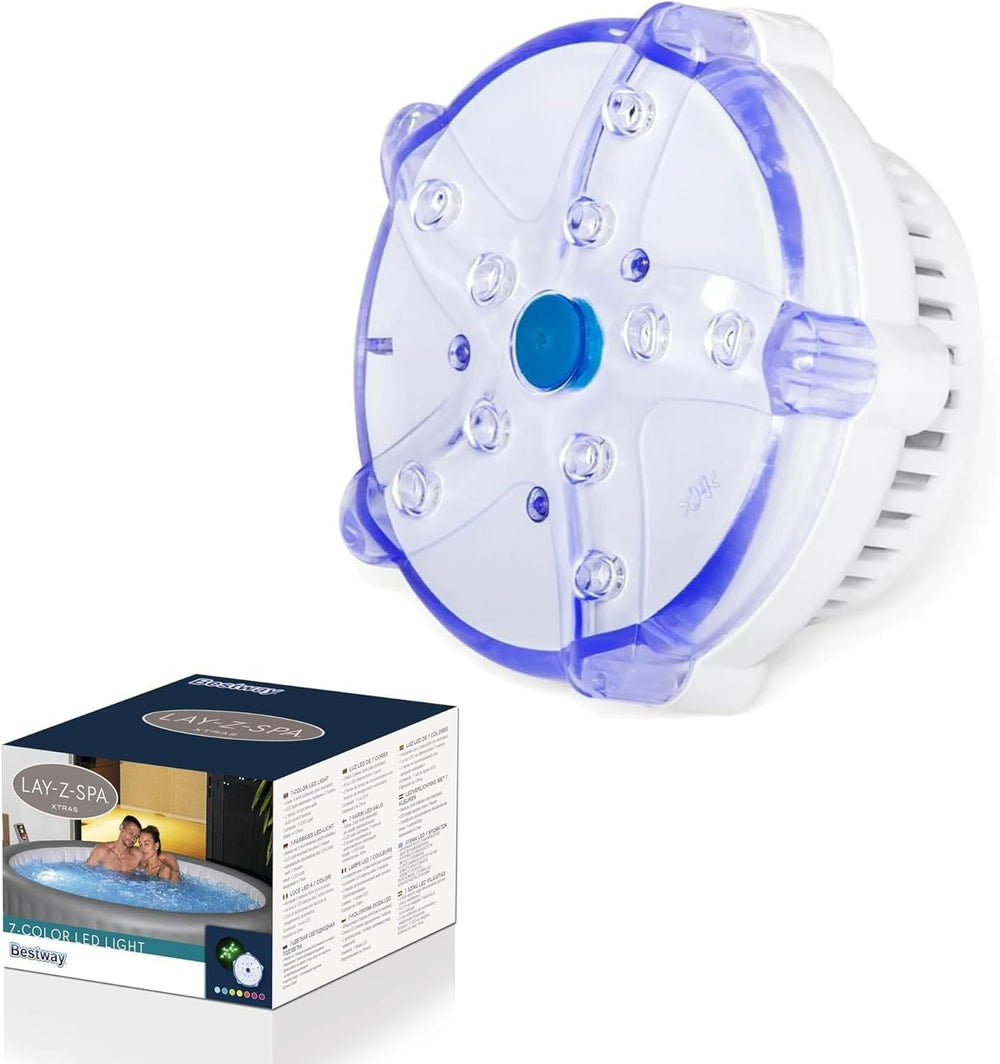 Lampă LED Bestway Lay-Z-SPA Xtras cu 7 culori, 9,2 x 6,2 cm
