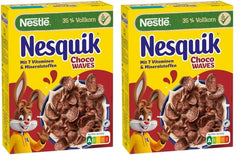 Nestlé Choco Waves, chrupiące śniadanie czekoladowe w kształcie fali (33% zawartości pełnego ziarna), 1 opakowanie (1 x 330g)