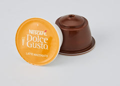 Latte Macchiato Vorratsbox 90 Kaffeekapseln (Aromatischer Espresso, 3-Schichten -Köstlichkeit aus feinem Milchschaum & Cappuccino, 48 Kaffeekapseln