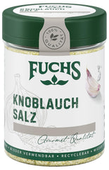 Fuchs Gewürze - Knoblauchsalz - Gewürzsalz für Dips, Saucen und Gemüse - naturalne składniki - 90 g w wiederverwendbarer, recyclebarer Dawka