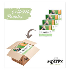 Pieluszki rozmiar 3 (4-10 kg), 224 pieluszki (4 worki po 56 sztuk)