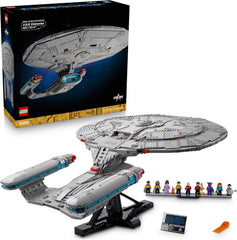 LEGO Icons Star Trek: U.S.S. Enterprise NCC-1701-D - Bauset für Erwachsene - 2 Shuttlepods, Trennfunktion & 9 Minifiguren mit Jean-Luc Picard & William Riker - Geschenk für Männer und Frauen - 10356