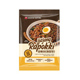 NONGSHIM Rapokki (Jjajang, 400ml) – autentyczne koreańskie jedzenie uliczne, ramen i wafle ryżowe, czarna fasola; szybkie i proste w przygotowaniu, gotowe w 4 minuty
