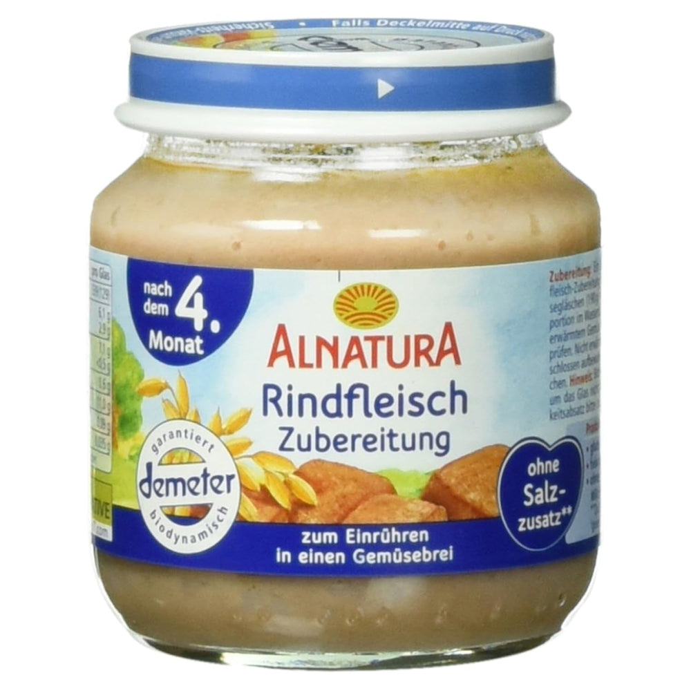 Preparat din carne de vită organică, 125 g