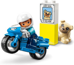 LEGO 10967 Policyjny motocykl DUPLO, Zabawka policyjna dla małych dzieci od 2 lat, Idealna zabawka rozwijająca zdolności motoryczne dla niemowląt, Zabawkowy motocykl Zestawy do budowania Besuche den LEGO-Store