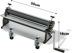 Maszyna do wałkowania ciasta na pizzę DKN z korbą ręczną, 48,8 cm, maszyna do makaronu, Teigfolie z rolkami zapobiegającymi haftowi i sterowaniem Dicken – konstrukcja z masywnego Stahl i aluminium