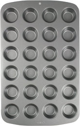 CSB111 Antihaftbeschichtete Mini-Muffinform Mit 24 Löchern Aus Karbonstahl, Edelstahl, Silver, 39,4 X 24,6 X 2,1 Cm Formy i blachy do pieczenia Naty Shop 39,4 X 24,6 X 2,1 Cm Einzeln